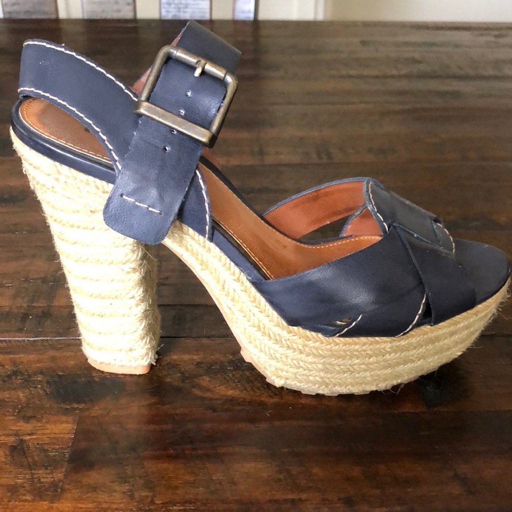 Mia Navy Platform Shoes